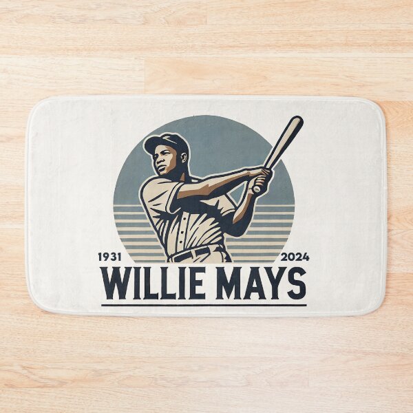 Item preview, Vintage Willie Mays Baseball Tribute Art designed and sold by Retro Travel Design.