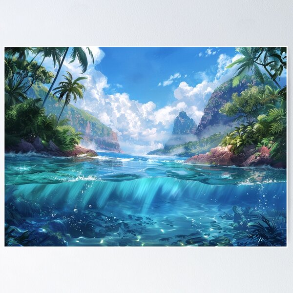 Item preview, Fantasy Landscape - Tropical Paradise designed and sold by Lumaria Designs.