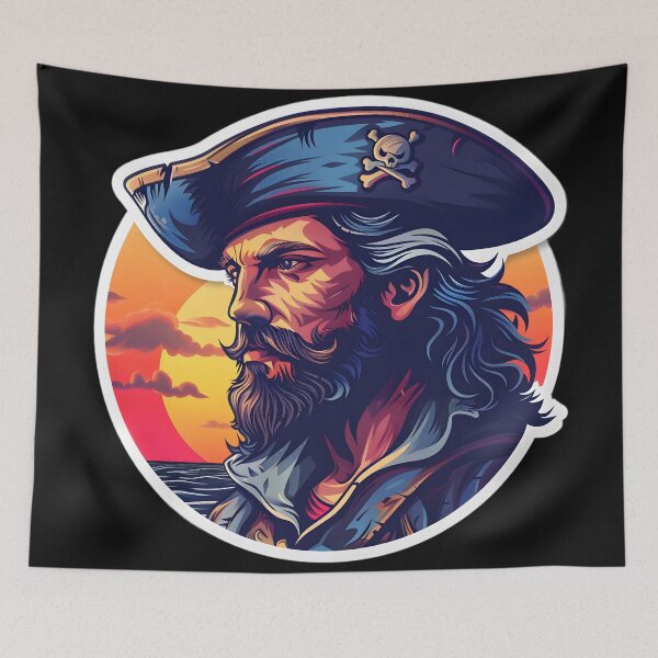 Item preview, Captain's Legacy: Minimalist Pirate Art designed and sold by AI-Only Creations.