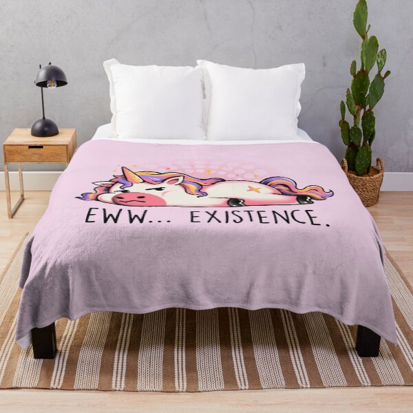 Item preview, Eww Existence - Sarcasm Funny Cute Tired Lazy Unicorn Gift designed and sold by EduEly.