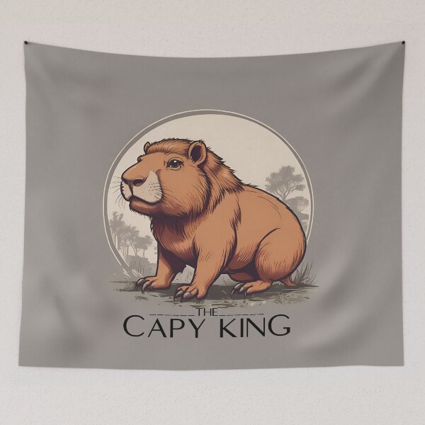 Item preview, The Capy King, Capy, Capybara, Big Capy, Lion Capy designed and sold by GOLDENGARDENART.