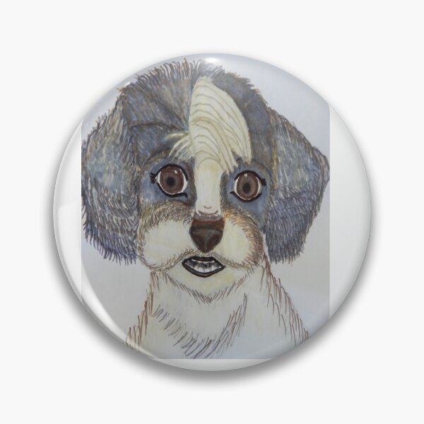 Item preview, Beautiful grey and white dog with big eye's designed and sold by Valeriepepper.