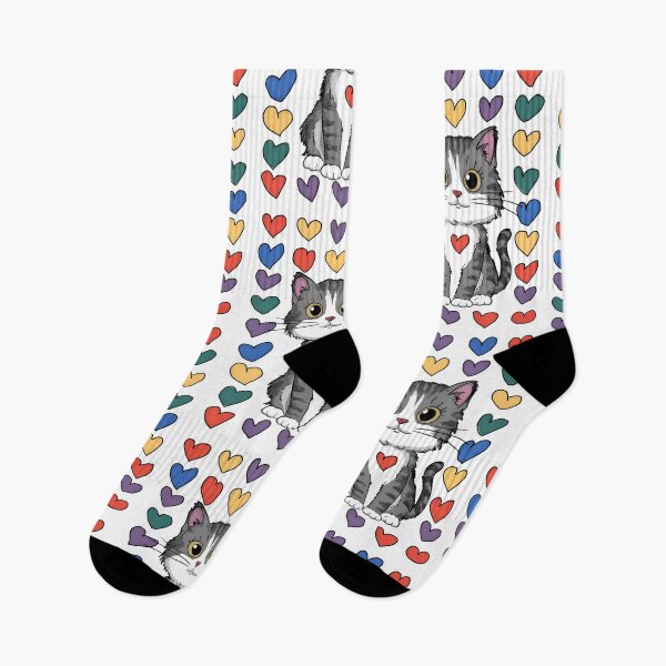 Item preview, A cat and hearts designed and sold by kateds14.