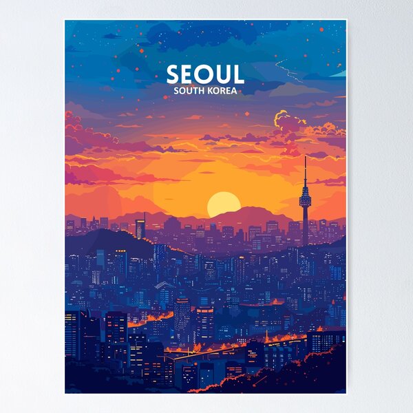 Item preview, Minimalistic Seoul - South Korea designed and sold by Marciolini.