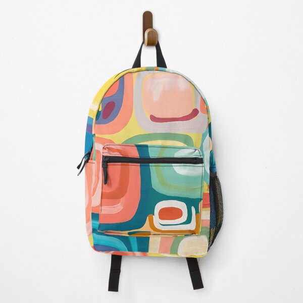 Item preview, Whimsical Anime-Inspired Abstract Square Pattern Painting designed and sold by PrintableByZaah.