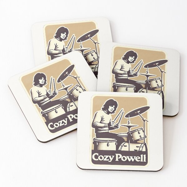 Item preview, Retro Cozy Powell Drumming Art designed and sold by Retro Travel Design.