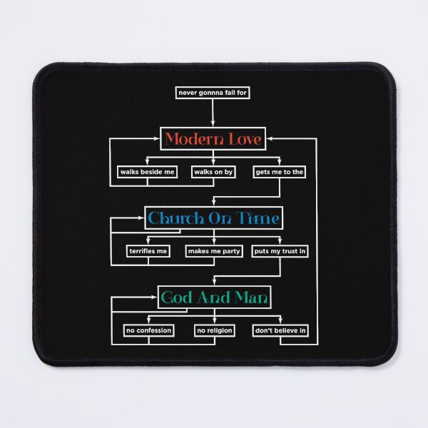 Item preview, David Bowie - Modern Love Flowchart - White designed and sold by ABSTRACT-IVISM.