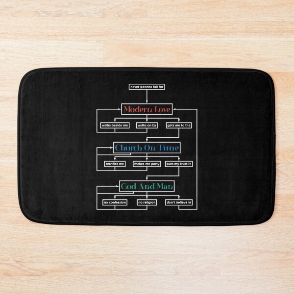 Item preview, David Bowie - Modern Love Flowchart - White designed and sold by ABSTRACT-IVISM.