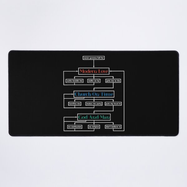 Item preview, David Bowie - Modern Love Flowchart - White designed and sold by ABSTRACT-IVISM.
