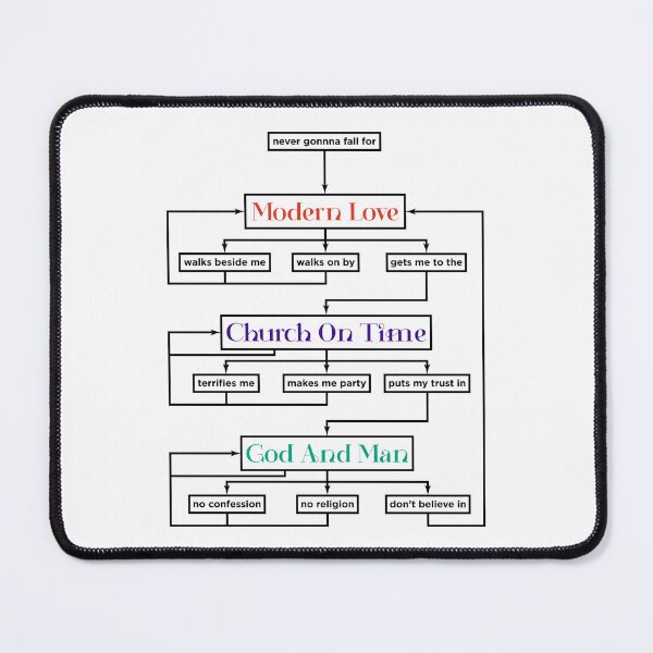 Item preview, David Bowie - Modern Love Flowchart - Black designed and sold by ABSTRACT-IVISM.