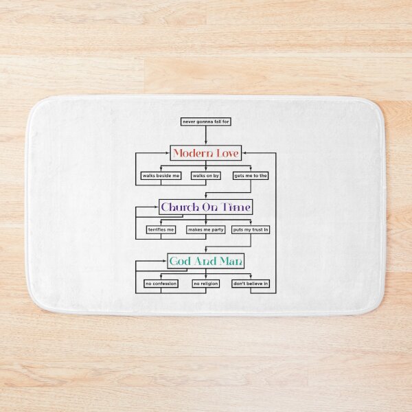 Item preview, David Bowie - Modern Love Flowchart - Black designed and sold by ABSTRACT-IVISM.
