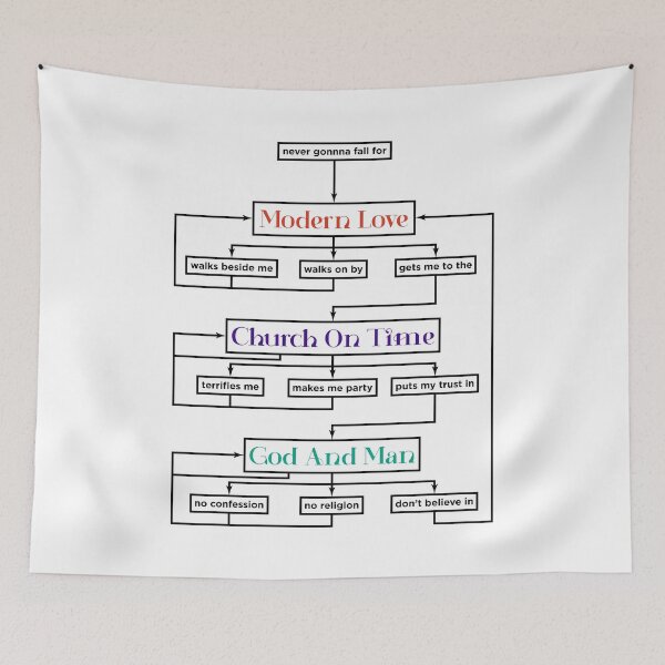 Item preview, David Bowie - Modern Love Flowchart - Black designed and sold by ABSTRACT-IVISM.