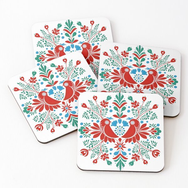 Item preview, Decorative nordic Scandinavian Folklore Bird and Flower Pattern Design designed and sold by Unitepeople.