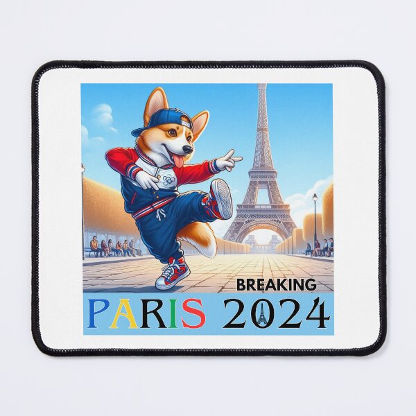 Item preview, Corgi Breakdancing in front of the Eiffel Tower in Paris designed and sold by SassiDesigns.
