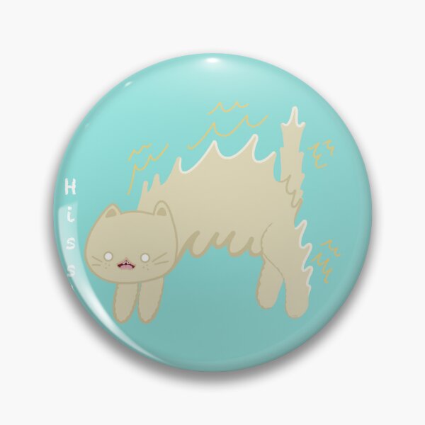 Item preview, Hiss. Warning, a Cute but Started Cat. designed and sold by Catphonesoup.