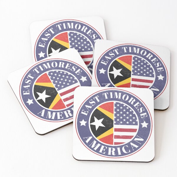 Item preview, Proud East Timorese-American Badge - East Timor Flag designed and sold by chrisrivait.