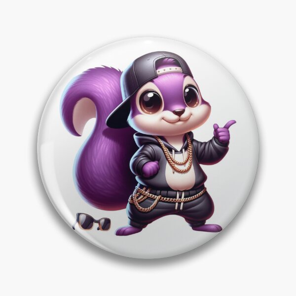 Item preview, Hip Hop Purple Squirrel T-Shirt 4 designed and sold by sourcecon.