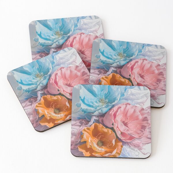 Item preview, Ethereal Trio: Delicate Silk-Like Flower Painting designed and sold by PrintableByZaah.