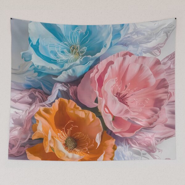 Item preview, Ethereal Trio: Delicate Silk-Like Flower Painting designed and sold by PrintableByZaah.