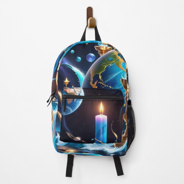 Item preview, Earth Globe with Candles Floating in Water Among the Planets designed and sold by Melantari Vizuns.