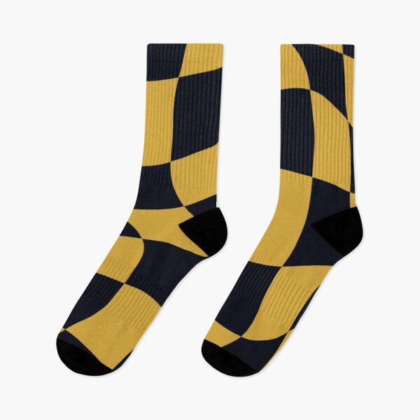 Item preview, Black and Yellow Distorted Checkered Flag designed and sold by ZedColors.