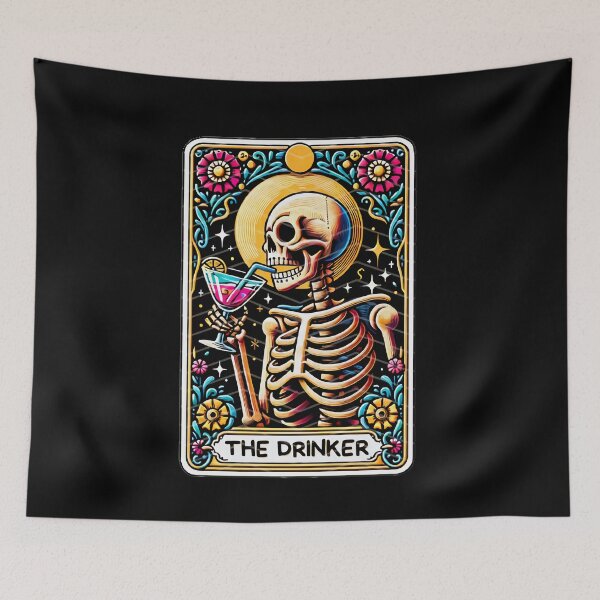 Item preview, The Drinker Funny Tarot Card  designed and sold by douxsii.