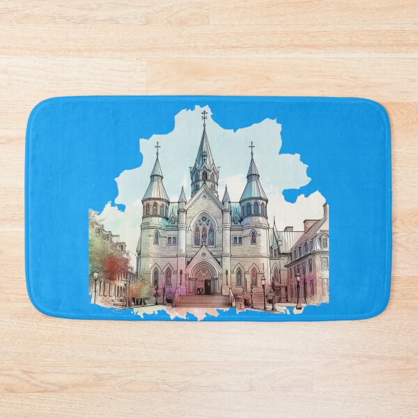 Item preview, Quebec Church 3D Sketch Art ,  designed and sold by PaintMeWorld.