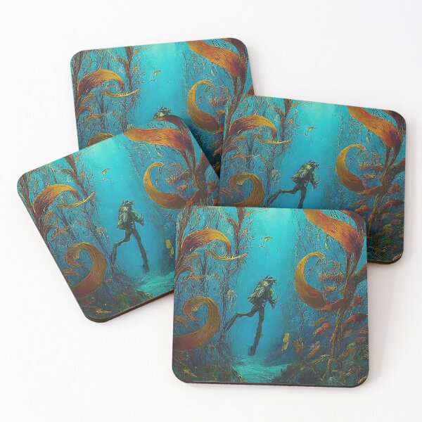 Item preview, Silent Blue SCUBA Diver’s Peaceful Realm designed and sold by SportsT-Shirts.
