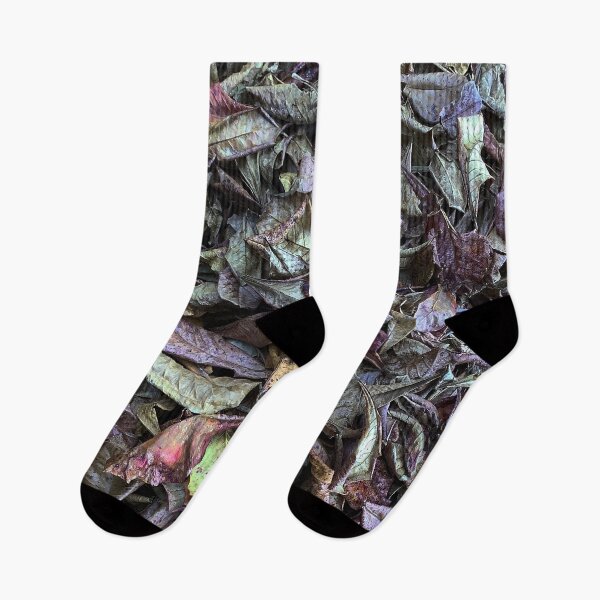 Item preview, 3D realistic texture of dry leaves mixed with green leaves, green and purple tones designed and sold by Carlos Gudino.