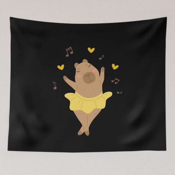 Item preview, Cute Capybara dancing designed and sold by AnyMar2023.