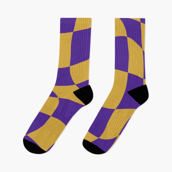 Item preview, Purple and Yellow Distorted Checkered Flag designed and sold by ZedColors.