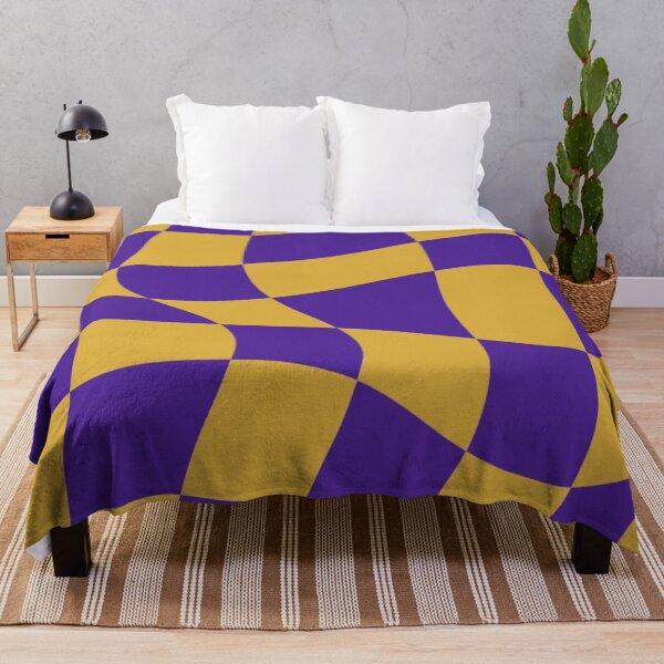 Item preview, Purple and Yellow Distorted Checkered Flag designed and sold by ZedColors.