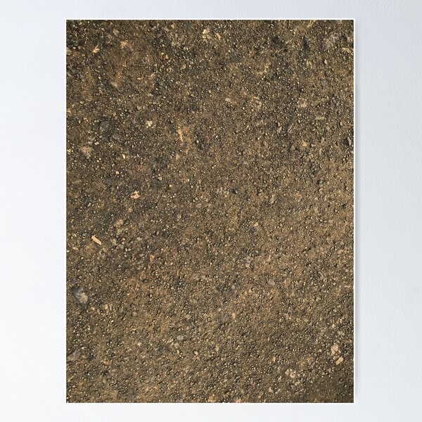 Item preview, 3D realistic texture of field soil or mud, plant coverage in brown tones, animal print style designed and sold by Carlos Gudino.
