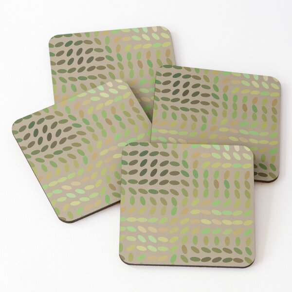 Item preview, Colorful Gradient Transition Oval Wave Flow Beige Green designed and sold by EvergreenMotifs.