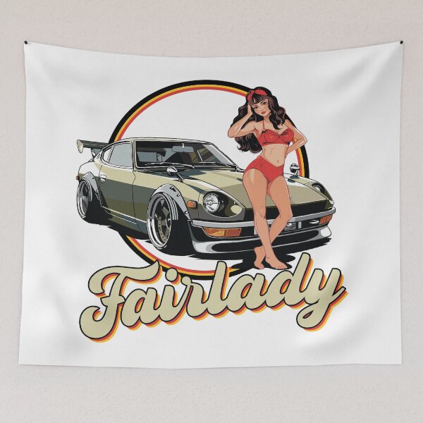 Item preview, Fairlady Z Retro Nose Art designed and sold by kidrelic.