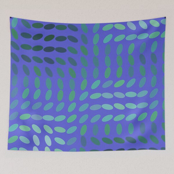 Item preview, Colorful Gradient Transition Oval Wave Flow Blue Green designed and sold by EvergreenMotifs.