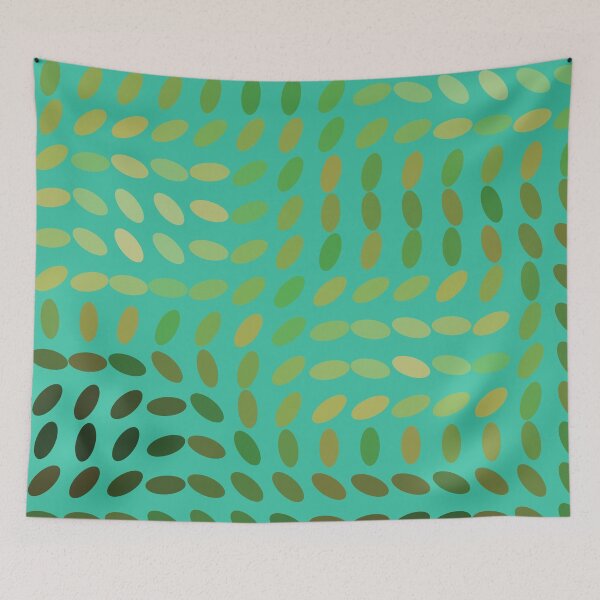 Item preview, Colorful Gradient Transition Oval Wave Flow Yellow Green designed and sold by EvergreenMotifs.