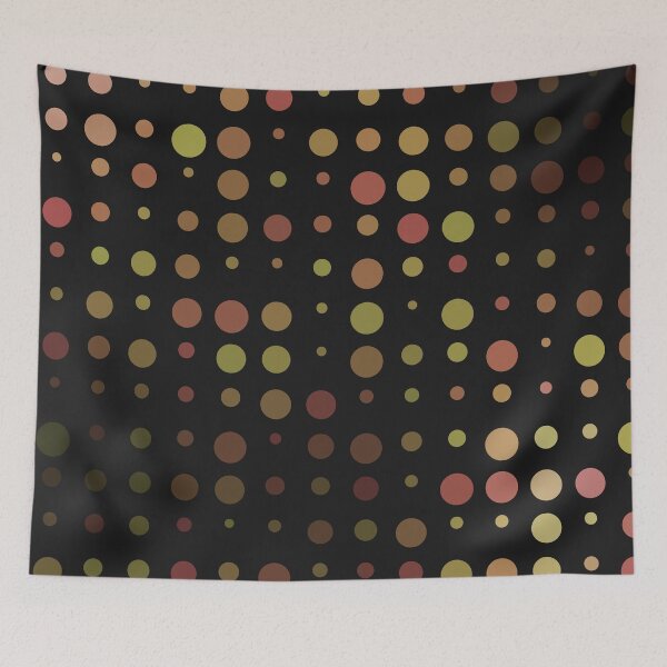 Item preview, Colorful Gradient Transition Circles Dots & Spots Black Orange designed and sold by EvergreenMotifs.