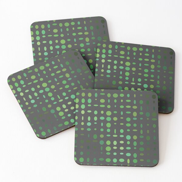 Item preview, Colorful Gradient Transition Circles Ovals & Dots Grey Green designed and sold by EvergreenMotifs.