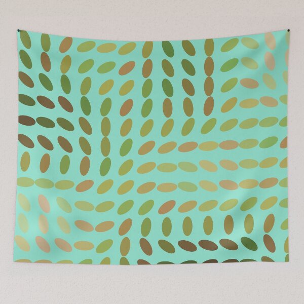 Item preview, Colorful Gradient Transition Oval Wave Flow Yellow Mint designed and sold by EvergreenMotifs.