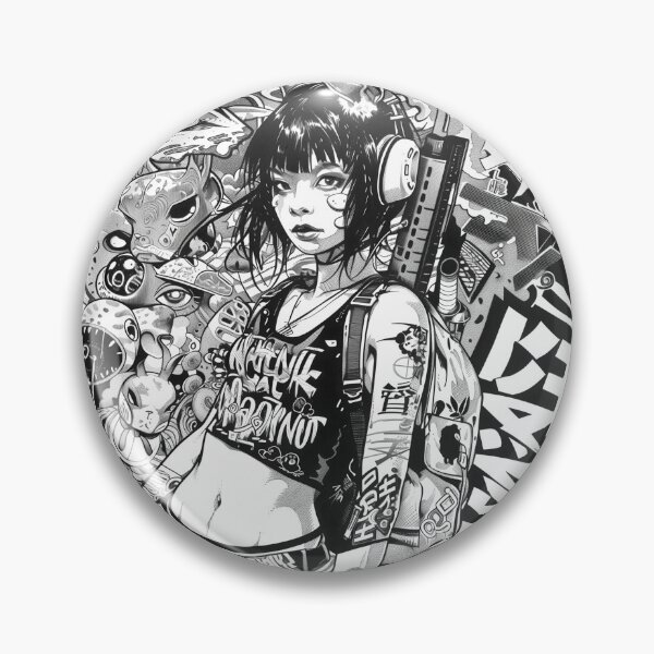 Item preview, HINDER DELUX : A Dystopian Cafe Character - B&W version designed and sold by Zen Candy 3000 Travis Nicholas Zariwny.