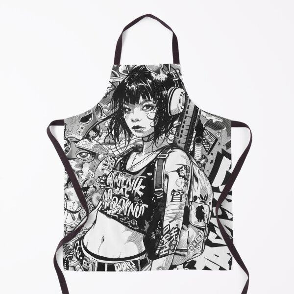 Item preview, HINDER DELUX : A Dystopian Cafe Character - B&W version designed and sold by Zen Candy 3000 Travis Nicholas Zariwny.