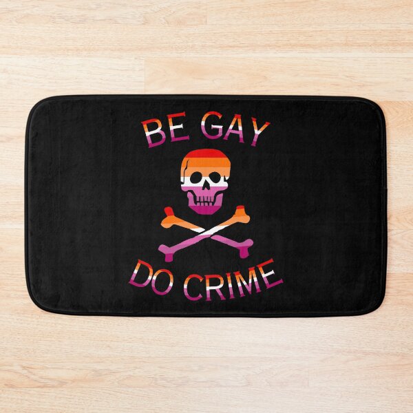 Item preview, Be Gay Do Crime Lesbian Flag Pirate designed and sold by auDHDesigns.