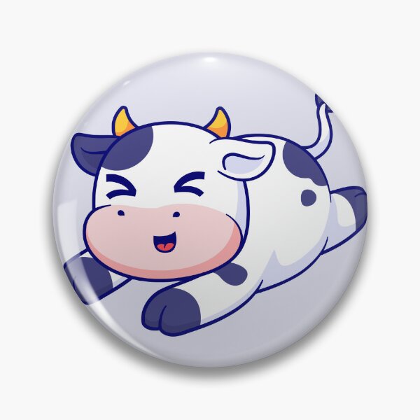 Item preview, Cute Cow Laying on Floor Cartoon Vector Icon: A Charming Animal Nature Illustration designed and sold by hjian8219.