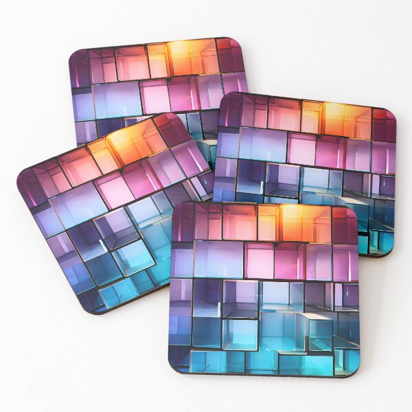 Item preview, Chromatic Cubism: A Symphony of Light and Structure designed and sold by puravidavisions.