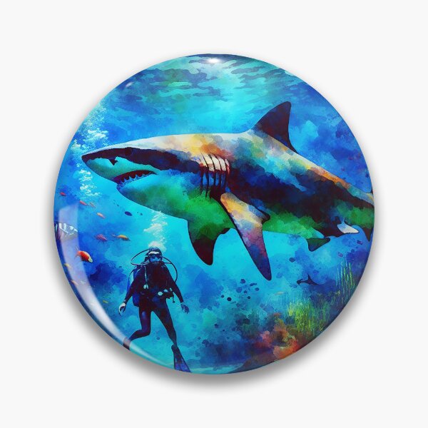 Item preview, Deep Blue SCUBA Diving - Scuba Diver’s Shark Encounter designed and sold by SportsT-Shirts.