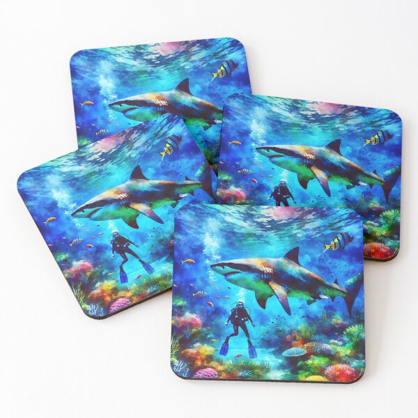 Item preview, Deep Blue SCUBA Diving - Scuba Diver’s Shark Encounter designed and sold by SportsT-Shirts.