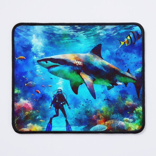 Item preview, Deep Blue SCUBA Diving - Scuba Diver’s Shark Encounter designed and sold by SportsT-Shirts.