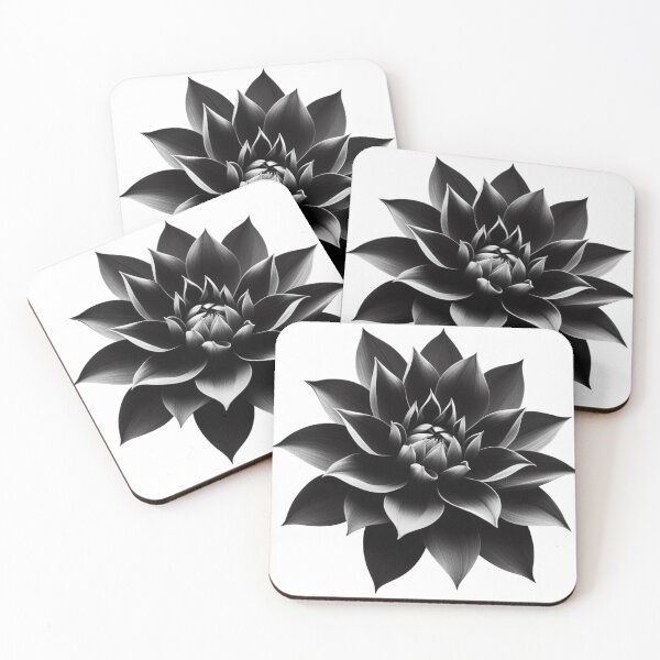 Item preview, Black flower with white background, celebrity fashion. designed and sold by ZumElegant.
