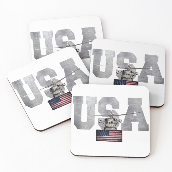 Item preview, USA Patriotic American Flag Fighter Helicopter Design  designed and sold by VISIONSTURME.